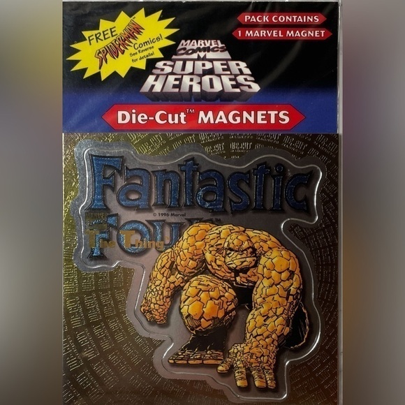 Vintage 1996 Marvel Comics Fantastic Four “The Thing” Die-Cut Magnet – Sealed - Picture 2 of 6